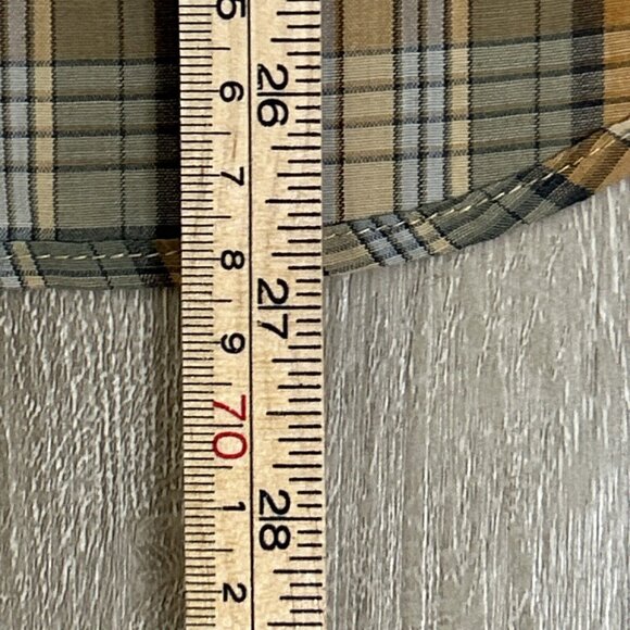 Plaid Blouse Long Sleeve Button Down Prairie Collared Top Career Casual Size XL‎ - Picture 6 of 7